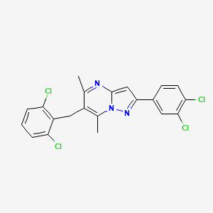 6-(2,6-Dichlorobenzyl)-2-(3,4-dichlorophenyl)-5,7-dimethylpyrazolo[1,5-a]pyrimidine
