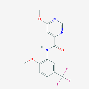 6-methoxy-N-(2-methoxy-5-(trifluoromethyl)phenyl)pyrimidine-4-carboxamide