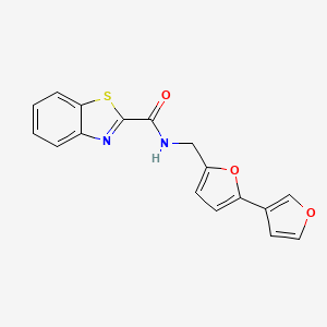 N-([2,3'-bifuran]-5-ylmethyl)benzo[d]thiazole-2-carboxamide