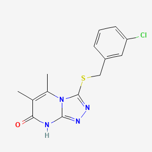 3-((3-chlorobenzyl)thio)-5,6-dimethyl-[1,2,4]triazolo[4,3-a]pyrimidin-7(8H)-one