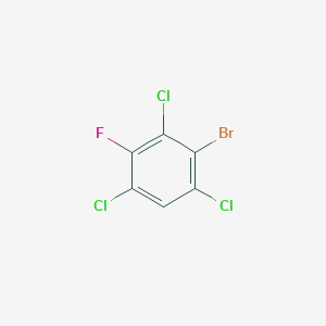 molecular formula C6HBrCl3F B3009445 1-Bromo-3-fluoro-2,4,6-trichlorobenzene CAS No. 1160573-92-1