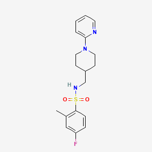 B3009464 4-fluoro-2-methyl-N-((1-(pyridin-2-yl)piperidin-4-yl)methyl)benzenesulfonamide CAS No. 1234876-18-6