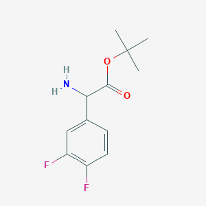 molecular formula C12H15F2NO2 B3009514 Tert-butyl 2-amino-2-(3,4-difluorophenyl)acetate CAS No. 2248261-83-6