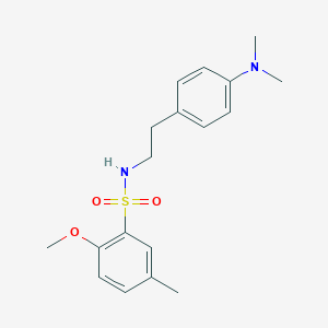 molecular formula C18H24N2O3S B3009557 N-(4-(dimethylamino)phenethyl)-2-methoxy-5-methylbenzenesulfonamide CAS No. 953941-43-0