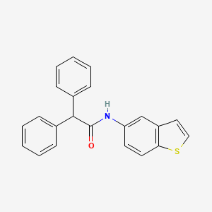 molecular formula C22H17NOS B3009565 N-(1-benzothiophen-5-yl)-2,2-diphenylacetamide CAS No. 477502-88-8