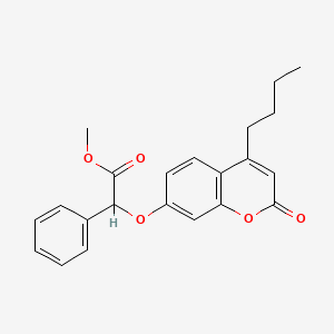 molecular formula C22H22O5 B3009639 Methyl 2-(4-butyl-2-oxochromen-7-yl)oxy-2-phenylacetate CAS No. 670243-74-0