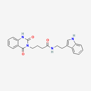 molecular formula C22H22N4O3 B3009641 4-(2,4-dioxo-1H-quinazolin-3-yl)-N-[2-(1H-indol-3-yl)ethyl]butanamide CAS No. 919730-74-8