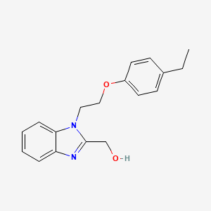molecular formula C18H20N2O2 B3009661 (1-(2-(4-ETHYLPHENOXY)ETHYL)-1H-BENZIMIDAZOL-2-YL)METHANOL CAS No. 853752-69-9