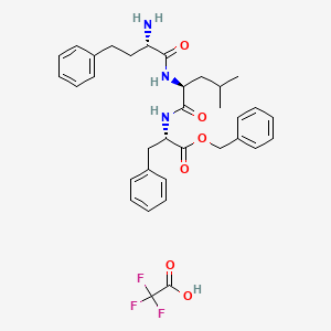 (S)-benzyl 2-((S)-2-((S)-2-amino-4-phenylbutanamido)-4-methylpentanamido)-3-phenylpropanoate 2,2,2-trifluoroacetate