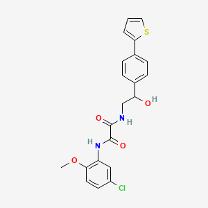 molecular formula C21H19ClN2O4S B3009763 N'-(5-Chloro-2-methoxyphenyl)-N-[2-hydroxy-2-(4-thiophen-2-ylphenyl)ethyl]oxamide CAS No. 2380193-12-2