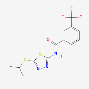 B3009778 N-(5-(isopropylthio)-1,3,4-thiadiazol-2-yl)-3-(trifluoromethyl)benzamide CAS No. 393567-48-1