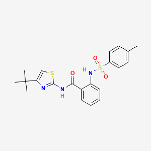 molecular formula C21H23N3O3S2 B3009779 N-(4-tert-butyl-1,3-thiazol-2-yl)-2-(4-methylbenzenesulfonamido)benzamide CAS No. 377757-11-4