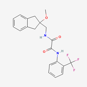 molecular formula C20H19F3N2O3 B3009808 N1-((2-methoxy-2,3-dihydro-1H-inden-2-yl)methyl)-N2-(2-(trifluoromethyl)phenyl)oxalamide CAS No. 2034262-14-9