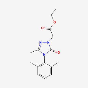 molecular formula C15H19N3O3 B3009816 ethyl 2-[4-(2,6-dimethylphenyl)-3-methyl-5-oxo-4,5-dihydro-1H-1,2,4-triazol-1-yl]acetate CAS No. 860789-22-6