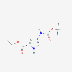 molecular formula C12H18N2O4 B3009877 Ethyl 4-((tert-butoxycarbonyl)amino)-1H-pyrrole-2-carboxylate CAS No. 903570-20-7