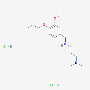 molecular formula C17H32Cl2N2O2 B3009879 [3-(Dimethylamino)propyl][(3-ethoxy-4-propoxyphenyl)methyl]amine dihydrochloride CAS No. 1049757-49-4