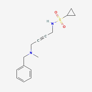 molecular formula C15H20N2O2S B3009925 N-(4-(benzyl(methyl)amino)but-2-yn-1-yl)cyclopropanesulfonamide CAS No. 1396807-07-0