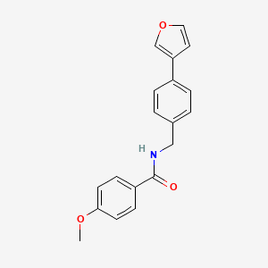 molecular formula C19H17NO3 B3009959 N-(4-(furan-3-yl)benzyl)-4-methoxybenzamide CAS No. 2034378-56-6