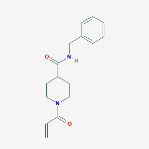molecular formula C16H20N2O2 B3009990 N-Benzyl-1-prop-2-enoylpiperidine-4-carboxamide CAS No. 2177706-56-6