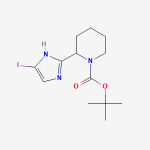 molecular formula C13H20IN3O2 B3010031 Tert-butyl 2-(5-iodo-1H-imidazol-2-yl)piperidine-1-carboxylate CAS No. 2125723-78-4