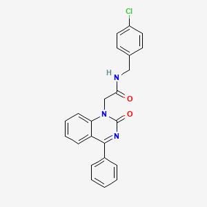 molecular formula C23H18ClN3O2 B3010051 N-[(4-chlorophenyl)methyl]-2-(2-oxo-4-phenyl-1,2-dihydroquinazolin-1-yl)acetamide CAS No. 932320-93-9