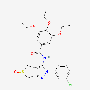 molecular formula C24H26ClN3O5S B3010070 N-(2-(3-chlorophenyl)-5-oxido-4,6-dihydro-2H-thieno[3,4-c]pyrazol-3-yl)-3,4,5-triethoxybenzamide CAS No. 1019094-84-8