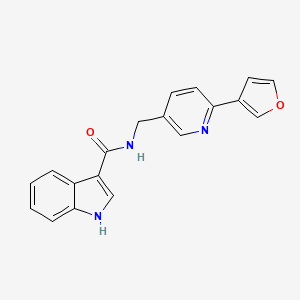 molecular formula C19H15N3O2 B3010075 N-((6-(furan-3-yl)pyridin-3-yl)methyl)-1H-indole-3-carboxamide CAS No. 2034332-81-3