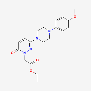 molecular formula C19H24N4O4 B3010089 ethyl {3-[4-(4-methoxyphenyl)piperazin-1-yl]-6-oxopyridazin-1(6H)-yl}acetate CAS No. 1400069-06-8