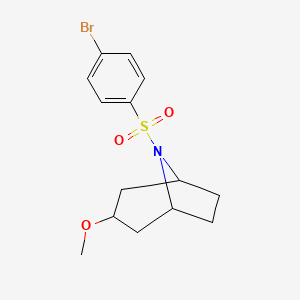 molecular formula C14H18BrNO3S B3010097 8-(4-bromobenzenesulfonyl)-3-methoxy-8-azabicyclo[3.2.1]octane CAS No. 2320415-94-7