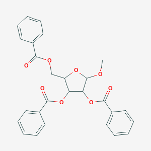 molecular formula C27H24O8 B030101 Methyl-2,3,5-tri-O-benzoyl-alpha-D-arabinofuranoside CAS No. 7473-42-9