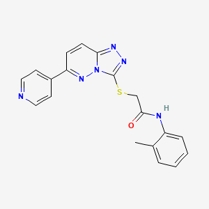 molecular formula C19H16N6OS B3010130 N-(2-methylphenyl)-2-{[6-(pyridin-4-yl)-[1,2,4]triazolo[4,3-b]pyridazin-3-yl]sulfanyl}acetamide CAS No. 891110-25-1