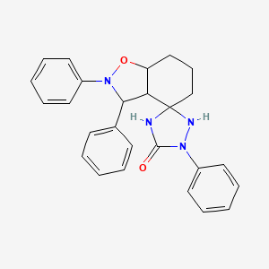 molecular formula C26H26N4O2 B3010131 Spiro-1-(3-phenyl-4-oxo-2,3,5-thiazolo)-4-(2,3-diphenylhexahydro)-1,2-benzisoxazole CAS No. 321521-68-0