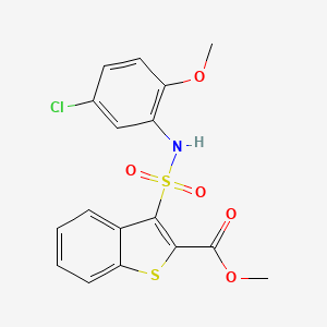 B3010145 Methyl 3-[(5-chloro-2-methoxyphenyl)sulfamoyl]-1-benzothiophene-2-carboxylate CAS No. 932353-97-4
