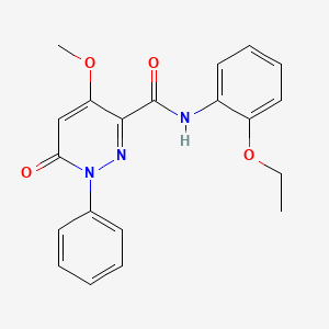 molecular formula C20H19N3O4 B3010200 N-(2-ethoxyphenyl)-4-methoxy-6-oxo-1-phenyl-1,6-dihydropyridazine-3-carboxamide CAS No. 921883-39-8