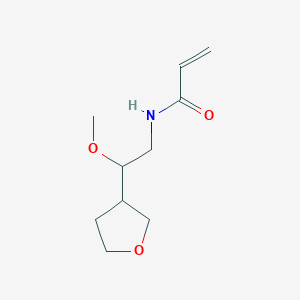 molecular formula C10H17NO3 B3010202 N-[2-Methoxy-2-(oxolan-3-yl)ethyl]prop-2-enamide CAS No. 2411237-74-4