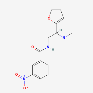 molecular formula C15H17N3O4 B3010223 N-[2-(dimethylamino)-2-(furan-2-yl)ethyl]-3-nitrobenzamide CAS No. 899744-61-7