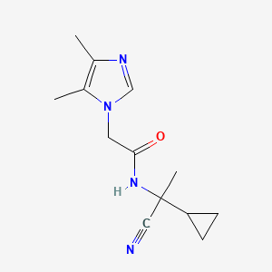 molecular formula C13H18N4O B3010233 N-(1-cyano-1-cyclopropylethyl)-2-(4,5-dimethyl-1H-imidazol-1-yl)acetamide CAS No. 1355639-94-9