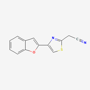 B3010238 [4-(1-Benzofuran-2-yl)-1,3-thiazol-2-yl]acetonitrile CAS No. 851399-94-5