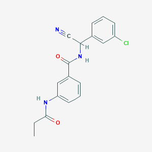 molecular formula C18H16ClN3O2 B3010263 N-[(3-chlorophenyl)(cyano)methyl]-3-propanamidobenzamide CAS No. 1333667-61-0
