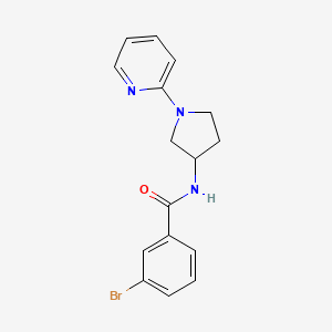 molecular formula C16H16BrN3O B3010302 3-bromo-N-(1-(pyridin-2-yl)pyrrolidin-3-yl)benzamide CAS No. 1788783-51-6