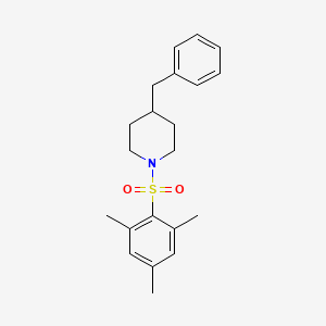 molecular formula C21H27NO2S B3010305 4-Benzyl-1-(mesitylsulfonyl)piperidine CAS No. 346692-31-7