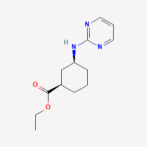 molecular formula C13H19N3O2 B3010356 Ethyl (1R,3S)-3-(pyrimidin-2-ylamino)cyclohexane-1-carboxylate CAS No. 2248393-24-8