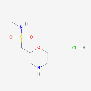 molecular formula C6H15ClN2O3S B3010411 N-methyl-1-(morpholin-2-yl)methanesulfonamide hydrochloride CAS No. 2044773-33-1