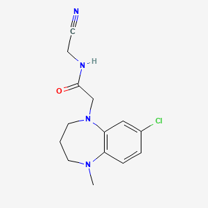 molecular formula C14H17ClN4O B3010465 2-(8-chloro-5-methyl-2,3,4,5-tetrahydro-1H-1,5-benzodiazepin-1-yl)-N-(cyanomethyl)acetamide CAS No. 1384711-59-4