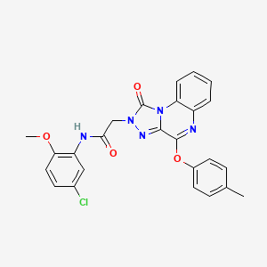 molecular formula C25H20ClN5O4 B3010470 N-(5-chloro-2-methoxyphenyl)-2-[4-(4-methylphenoxy)-1-oxo-1H,2H-[1,2,4]triazolo[4,3-a]quinoxalin-2-yl]acetamide CAS No. 1358625-32-7