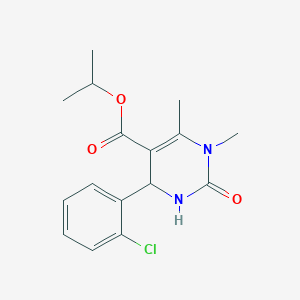 molecular formula C16H19ClN2O3 B3010501 Propan-2-yl 4-(2-chlorophenyl)-1,6-dimethyl-2-oxo-1,2,3,4-tetrahydropyrimidine-5-carboxylate CAS No. 303137-60-2