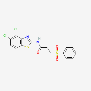 molecular formula C17H14Cl2N2O3S2 B3010532 N-(4,5-dichlorobenzo[d]thiazol-2-yl)-3-tosylpropanamide CAS No. 895453-27-7