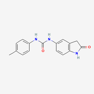 molecular formula C16H15N3O2 B3010570 1-(2-Oxoindolin-5-yl)-3-(p-tolyl)urea CAS No. 1171576-53-6
