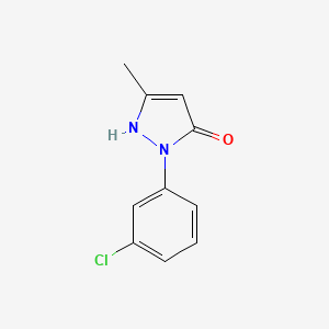 B3010610 1-(3-chlorophenyl)-3-methyl-1H-pyrazol-5-ol CAS No. 20629-91-8; 90-31-3