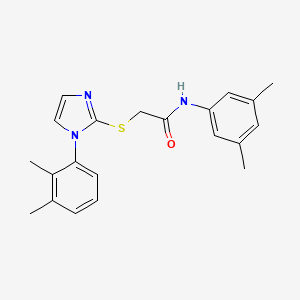 molecular formula C21H23N3OS B3010633 N-(3,5-dimethylphenyl)-2-{[1-(2,3-dimethylphenyl)-1H-imidazol-2-yl]sulfanyl}acetamide CAS No. 851131-57-2
